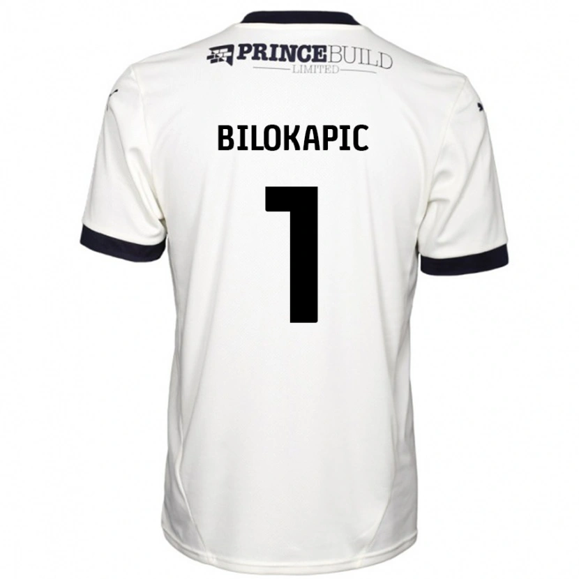 Danxen Heren Nicholas Bilokapic #1 Gebroken Wit Zwart Uitshirt Uittenue 2024/25 T-Shirt