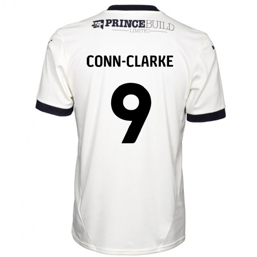 Danxen Heren Chris Conn-Clarke #9 Gebroken Wit Zwart Uitshirt Uittenue 2024/25 T-Shirt