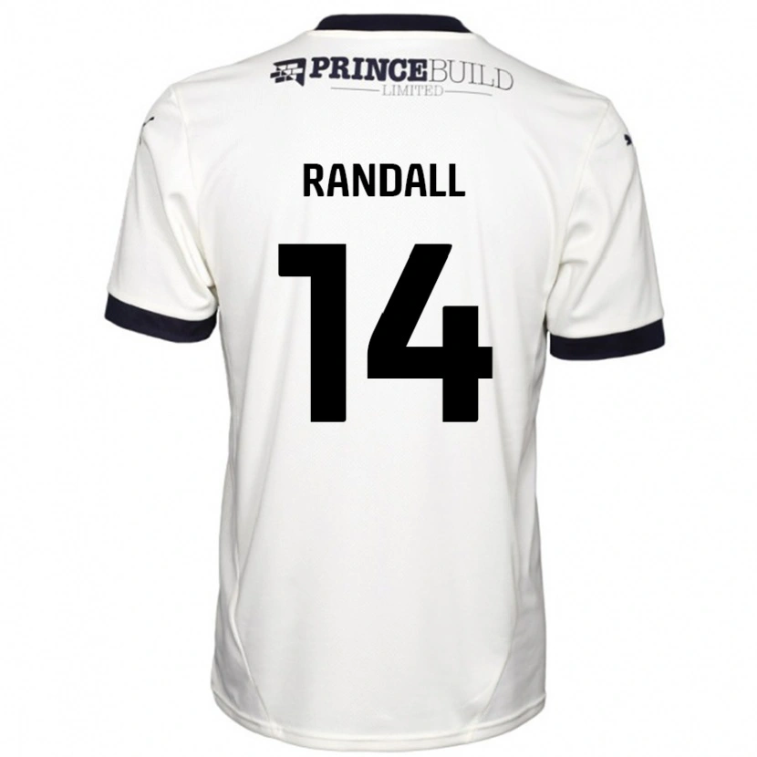 Danxen Heren Joel Randall #14 Gebroken Wit Zwart Uitshirt Uittenue 2024/25 T-Shirt