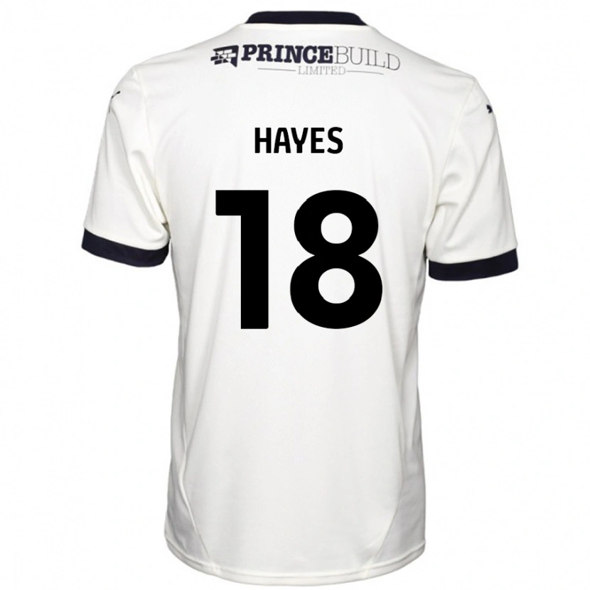 Danxen Heren Cian Hayes #18 Gebroken Wit Zwart Uitshirt Uittenue 2024/25 T-Shirt