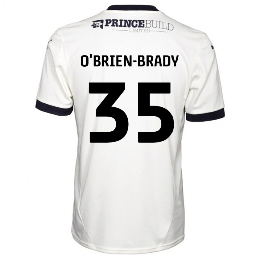 Danxen Heren Donay O'brien-Brady #35 Gebroken Wit Zwart Uitshirt Uittenue 2024/25 T-Shirt