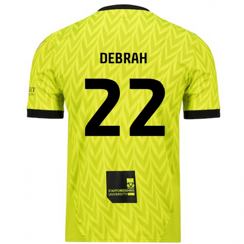 Danxen Heren Jesse Debrah #22 Fluorescerend Groen Uitshirt Uittenue 2024/25 T-Shirt