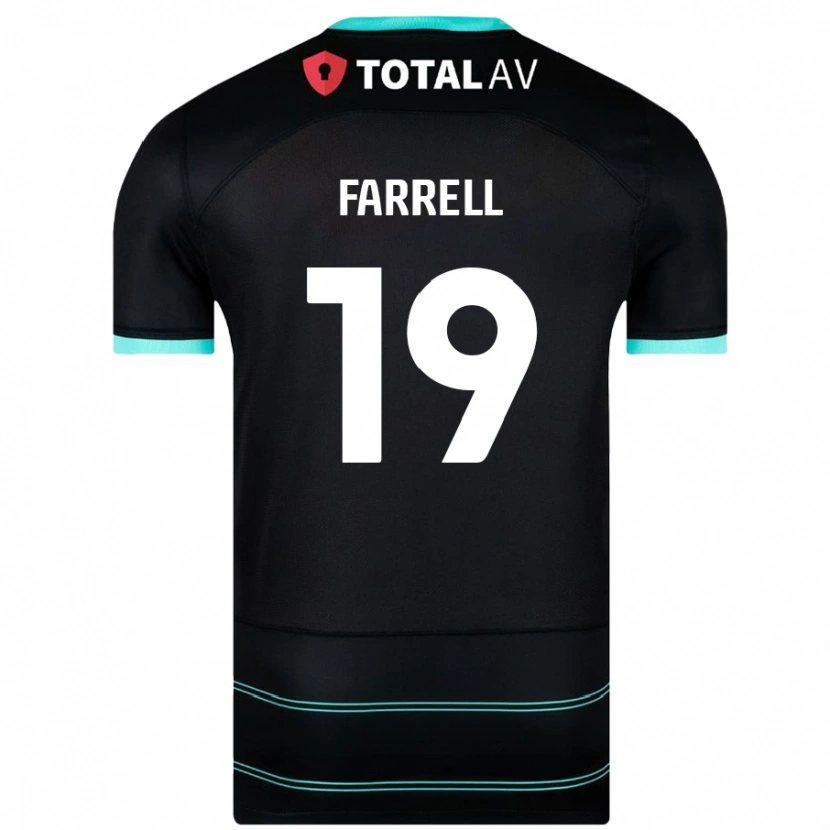 Danxen Heren Jacob Farrell #19 Zwart Uitshirt Uittenue 2024/25 T-Shirt