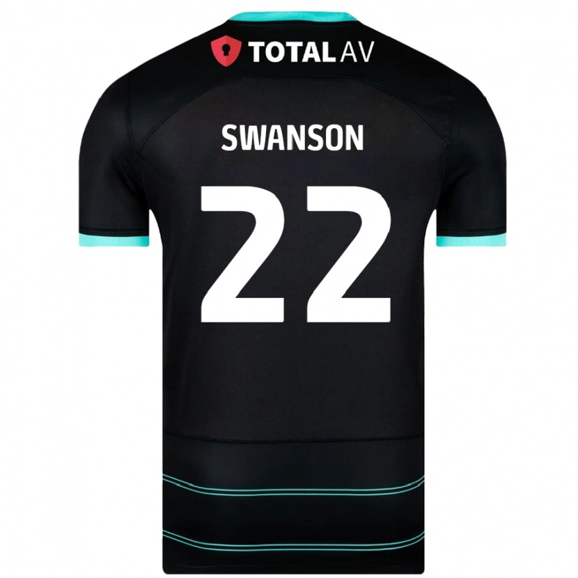 Danxen Heren Zak Swanson #22 Zwart Uitshirt Uittenue 2024/25 T-Shirt