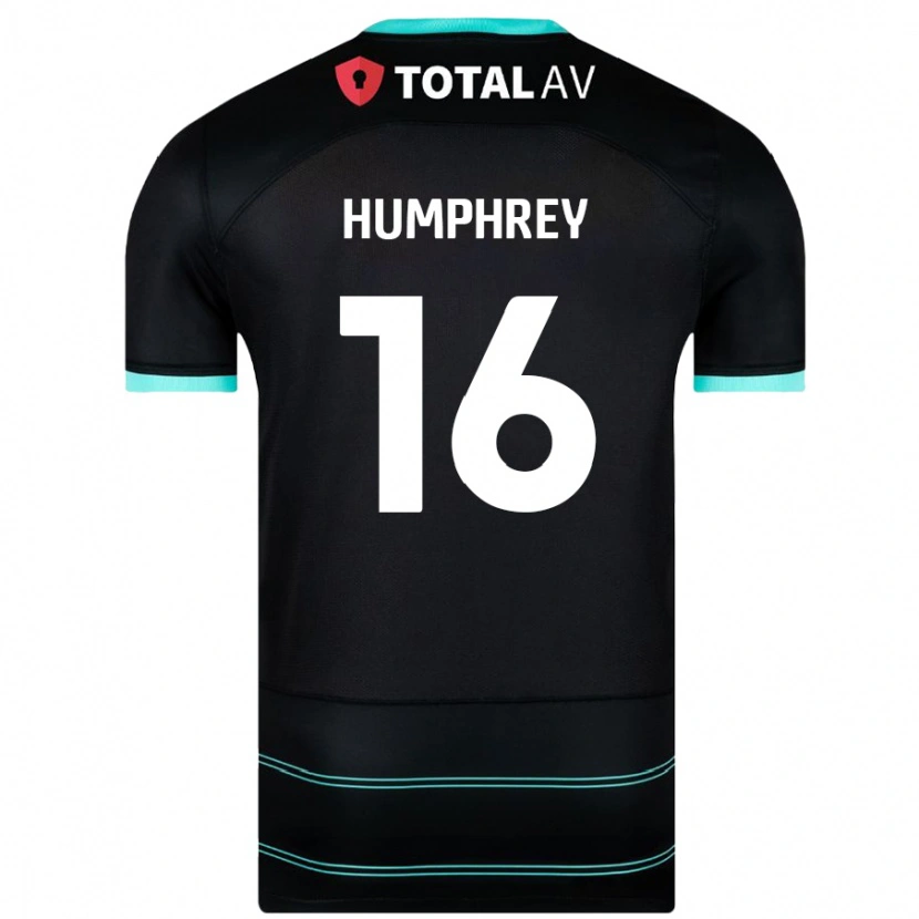 Danxen Heren Ella Humphrey #16 Zwart Uitshirt Uittenue 2024/25 T-Shirt