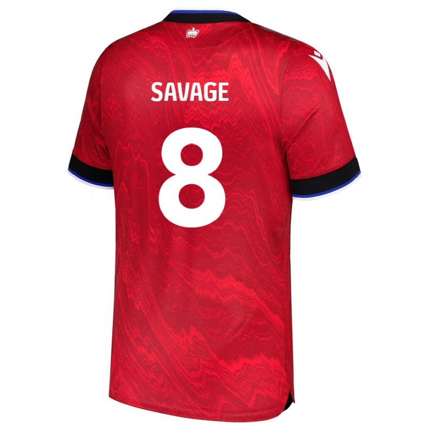 Danxen Heren Charlie Savage #8 Rood Zwart Uitshirt Uittenue 2024/25 T-Shirt