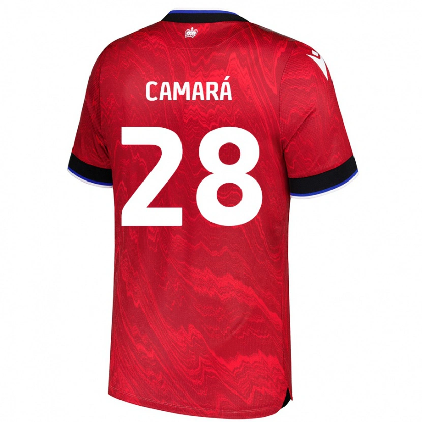 Danxen Heren Mamadi Camará #28 Rood Zwart Uitshirt Uittenue 2024/25 T-Shirt