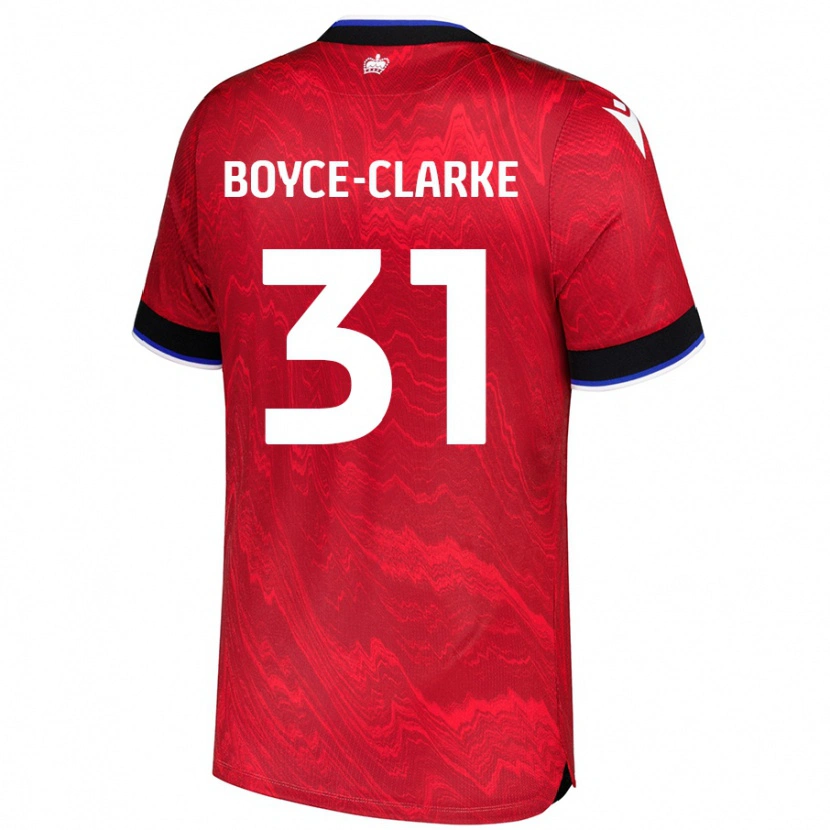 Danxen Heren Coniah Boyce-Clarke #31 Rood Zwart Uitshirt Uittenue 2024/25 T-Shirt