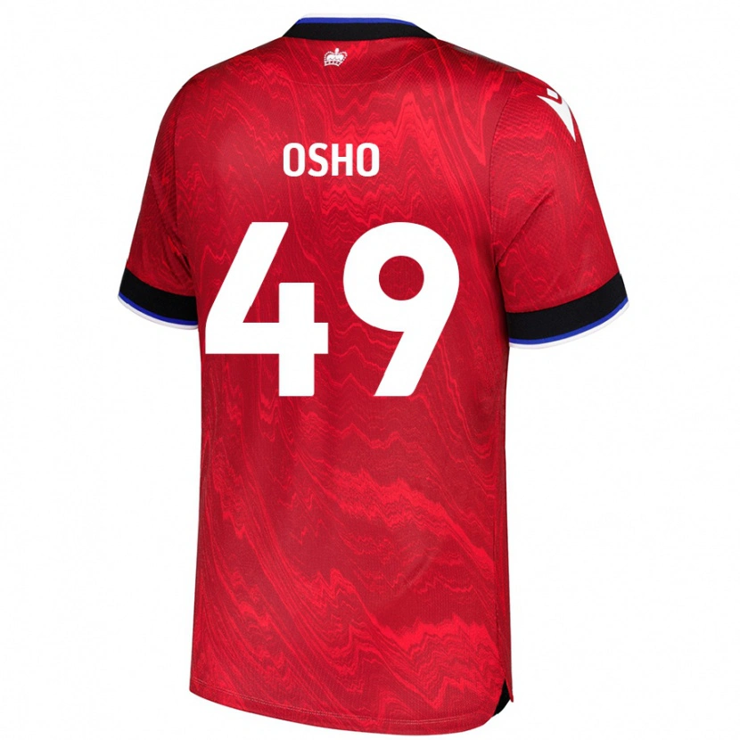 Danxen Heren Emmanuel Osho #49 Rood Zwart Uitshirt Uittenue 2024/25 T-Shirt