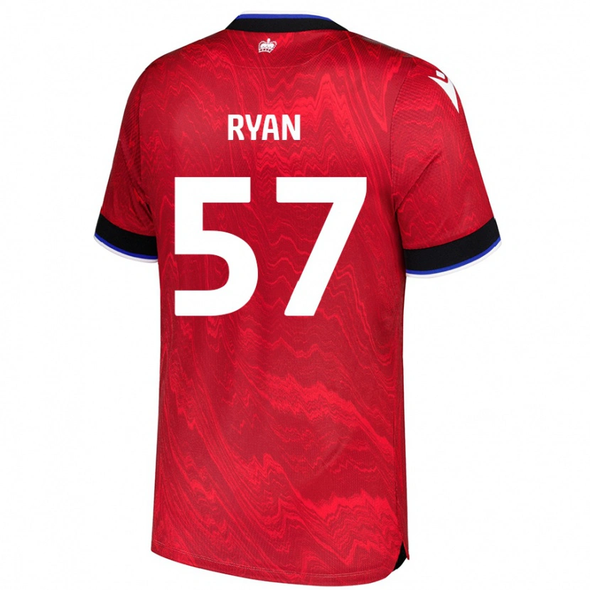 Danxen Heren John Ryan #57 Rood Zwart Uitshirt Uittenue 2024/25 T-Shirt