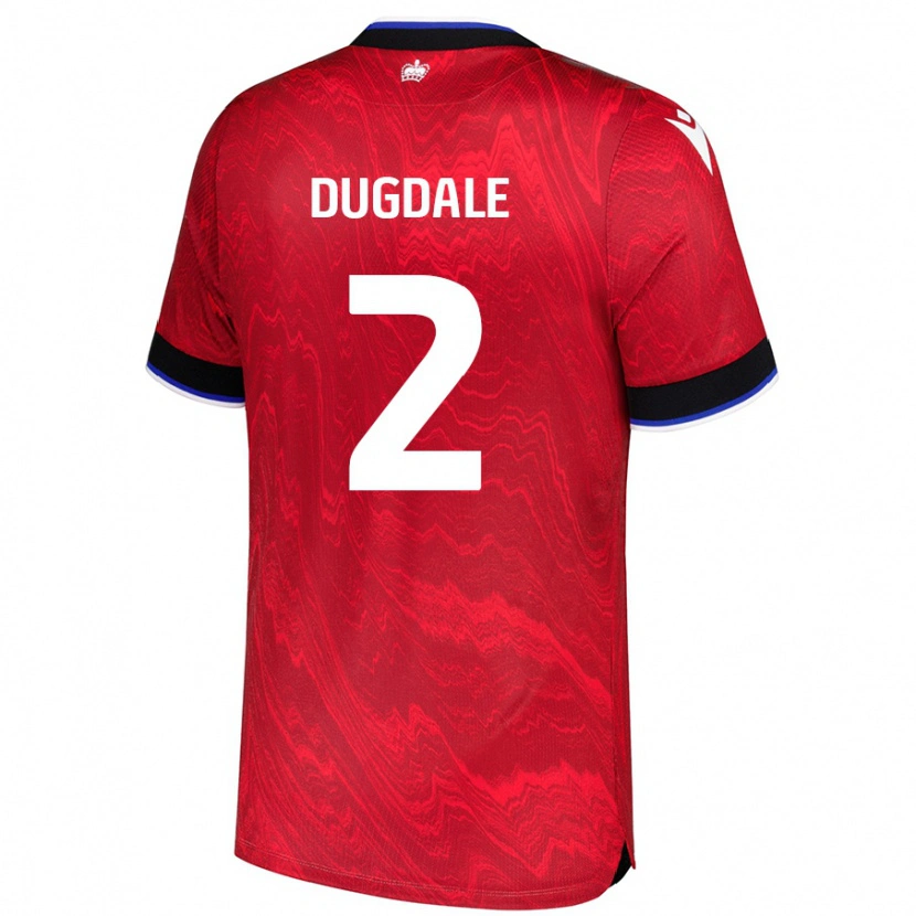 Danxen Heren Rachel Dugdale #2 Rood Zwart Uitshirt Uittenue 2024/25 T-Shirt