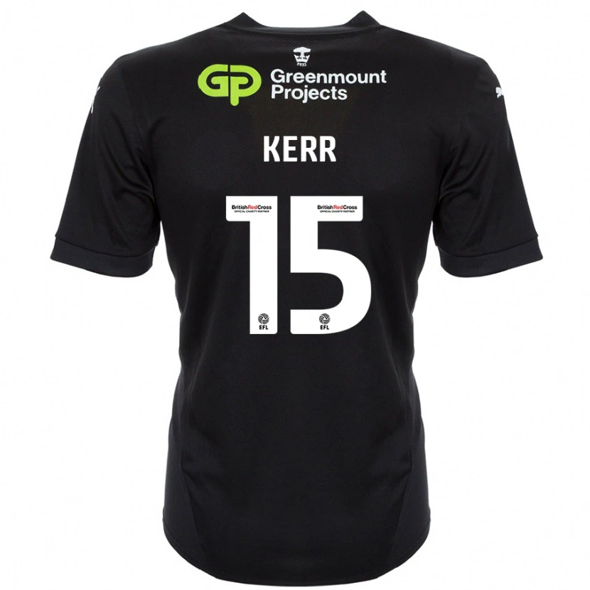 Danxen Heren Jason Kerr #15 Zwart Uitshirt Uittenue 2024/25 T-Shirt