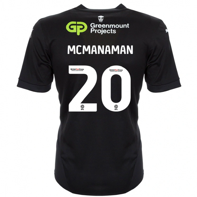 Danxen Heren Callum Mcmanaman #20 Zwart Uitshirt Uittenue 2024/25 T-Shirt