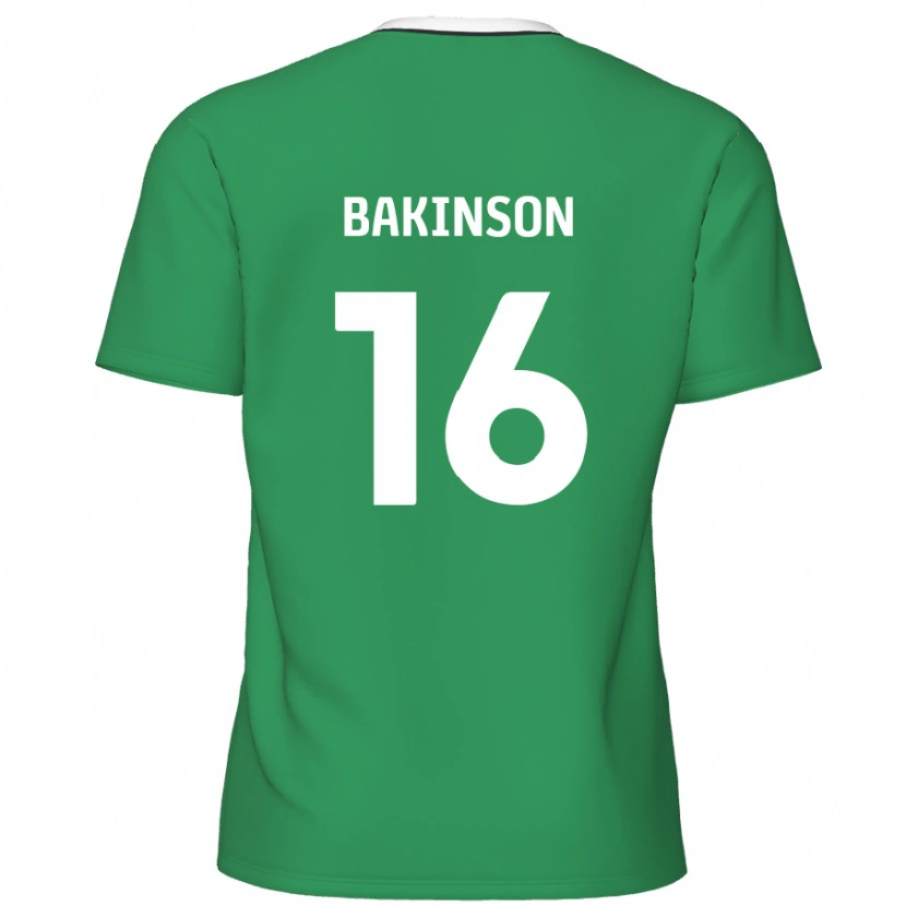 Danxen Heren Tyreeq Bakinson #16 Groen Witte Strepen Uitshirt Uittenue 2024/25 T-Shirt