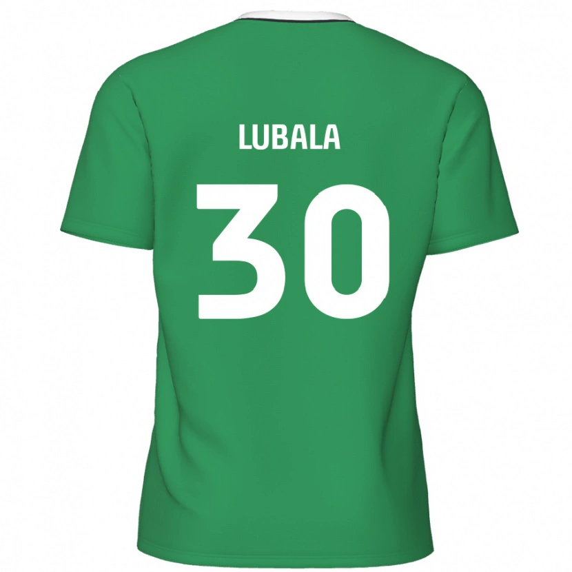 Danxen Heren Bez Lubala #30 Groen Witte Strepen Uitshirt Uittenue 2024/25 T-Shirt