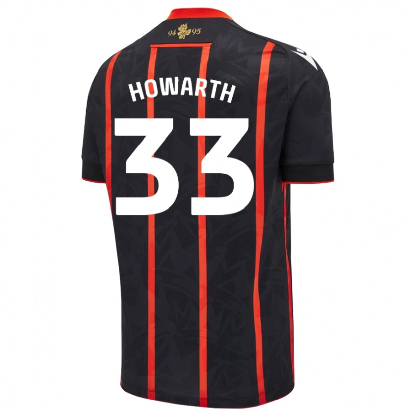 Danxen Heren Taylor Howarth #33 Zwart Rood Uitshirt Uittenue 2024/25 T-Shirt