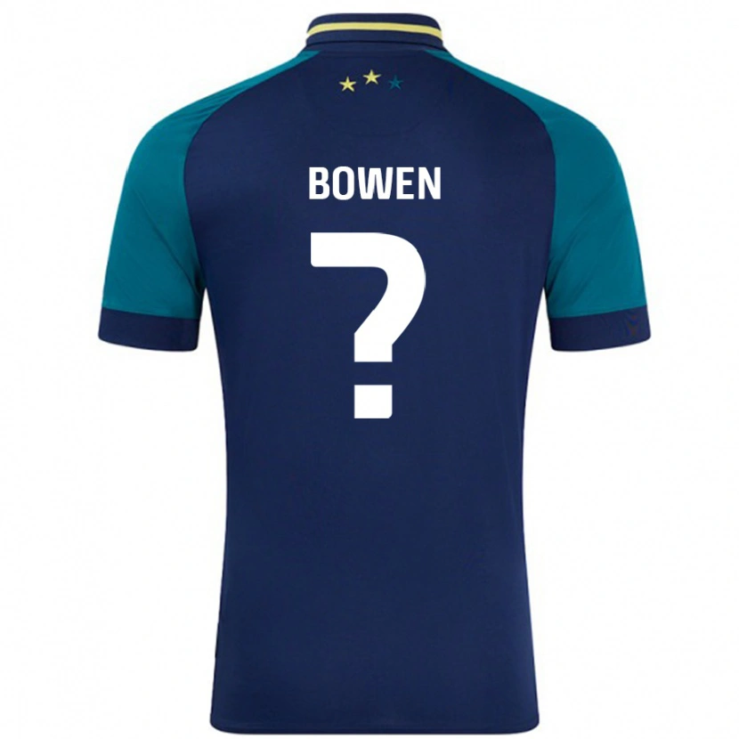 Danxen Heren Staitham Bowen #0 Marineblauw Donkergroen Uitshirt Uittenue 2024/25 T-Shirt