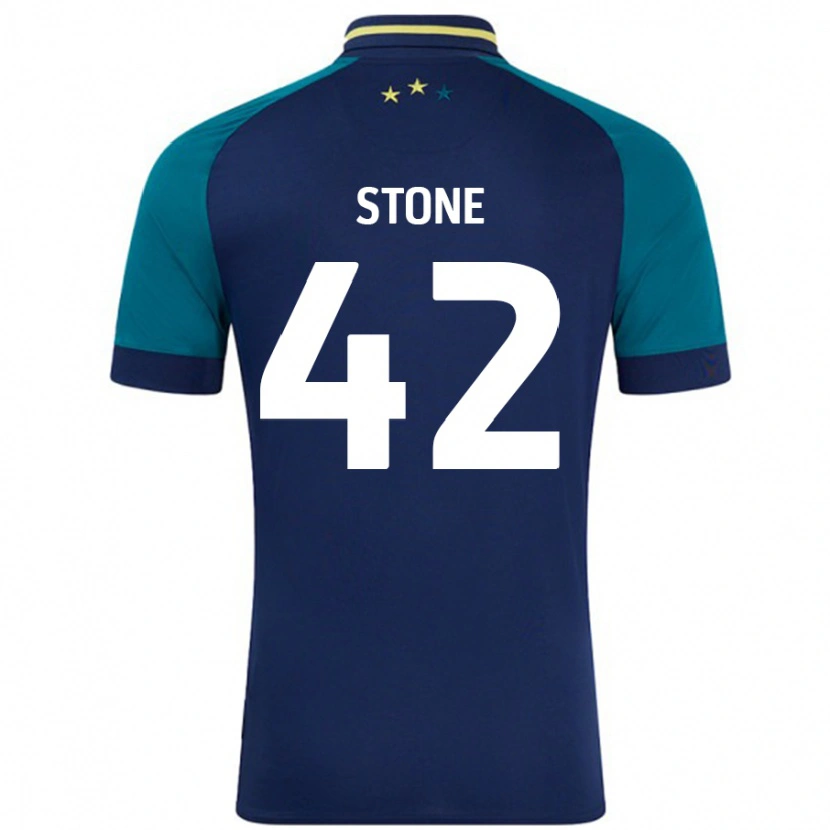 Danxen Heren Michael Stone #42 Marineblauw Donkergroen Uitshirt Uittenue 2024/25 T-Shirt