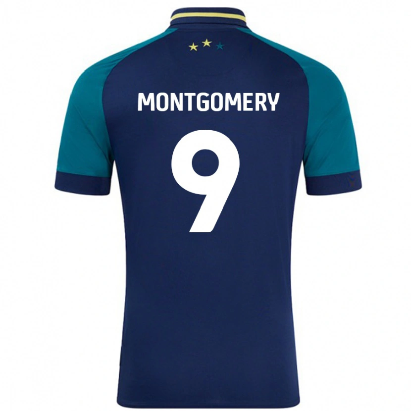 Danxen Heren Ria Montgomery #9 Marineblauw Donkergroen Uitshirt Uittenue 2024/25 T-Shirt