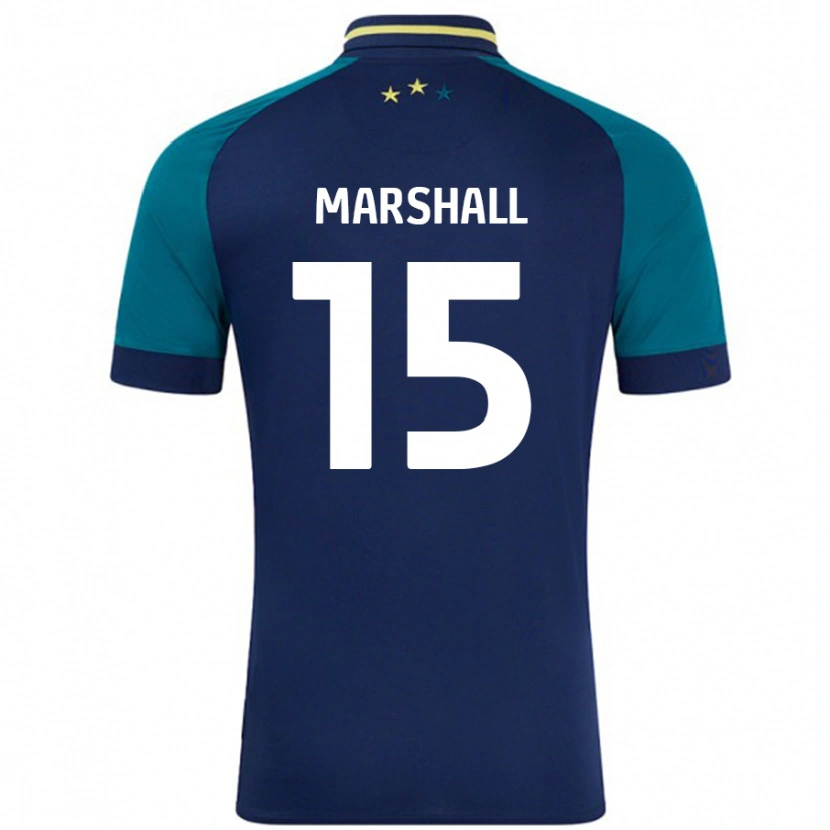 Danxen Heren Georgia Marshall #15 Marineblauw Donkergroen Uitshirt Uittenue 2024/25 T-Shirt