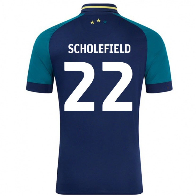 Danxen Heren Lois Scholefield #22 Marineblauw Donkergroen Uitshirt Uittenue 2024/25 T-Shirt