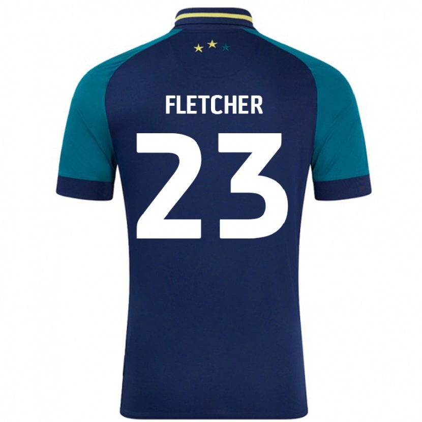 Danxen Heren Serena Fletcher #23 Marineblauw Donkergroen Uitshirt Uittenue 2024/25 T-Shirt