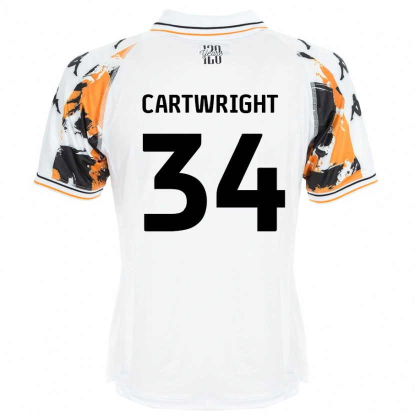 Danxen Heren Harvey Cartwright #34 Wit Uitshirt Uittenue 2024/25 T-Shirt