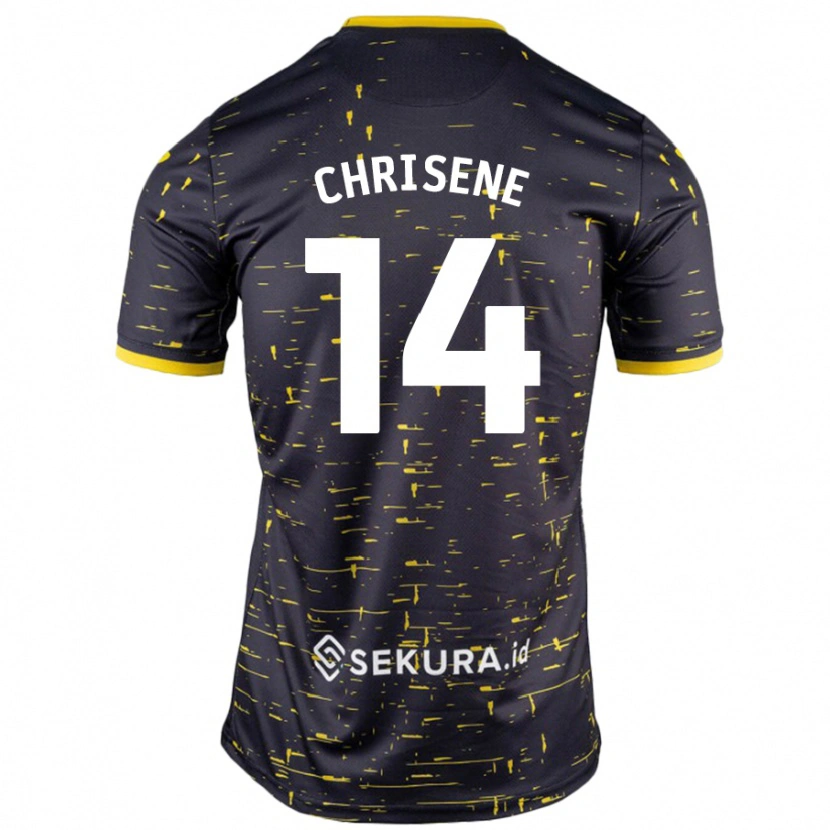 Danxen Heren Ben Chrisene #14 Zwart Geel Uitshirt Uittenue 2024/25 T-Shirt