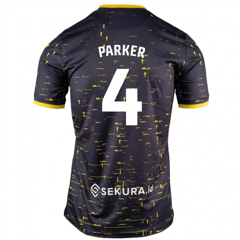 Danxen Heren Alice Parker #4 Zwart Geel Uitshirt Uittenue 2024/25 T-Shirt