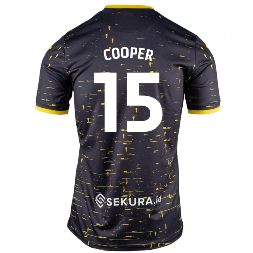 Danxen Heren Naomi Cooper #15 Zwart Geel Uitshirt Uittenue 2024/25 T-Shirt