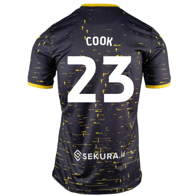 Danxen Heren Olivia Cook #23 Zwart Geel Uitshirt Uittenue 2024/25 T-Shirt