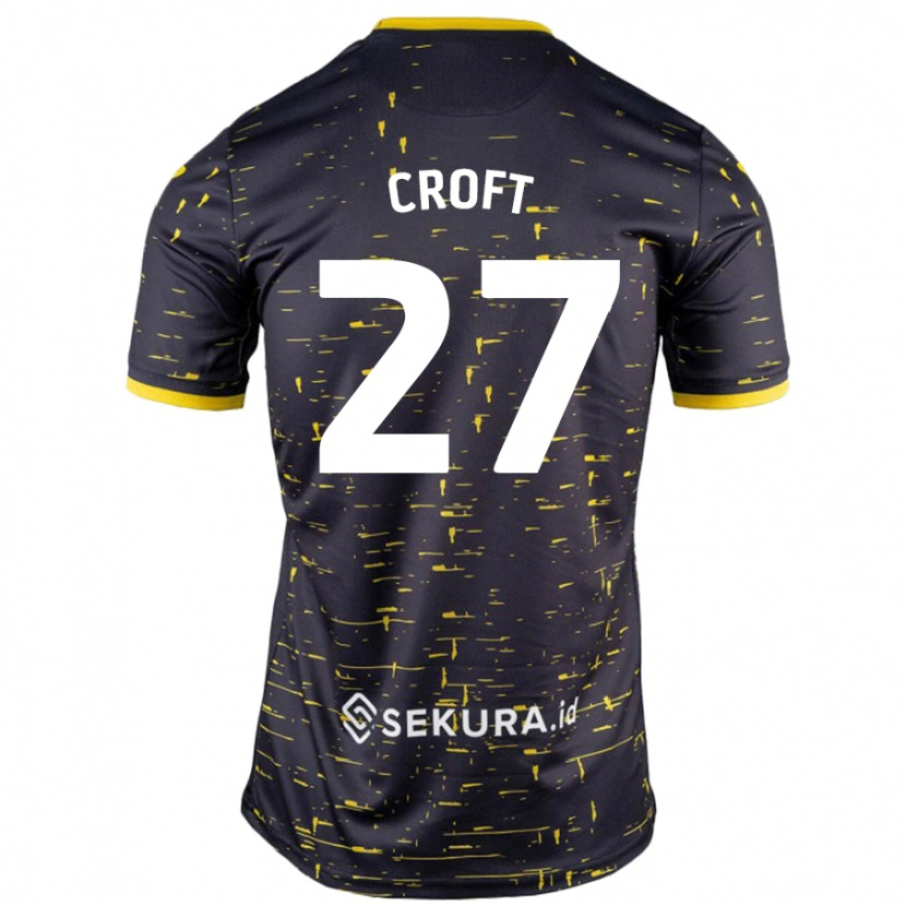 Danxen Heren Mary Croft #27 Zwart Geel Uitshirt Uittenue 2024/25 T-Shirt