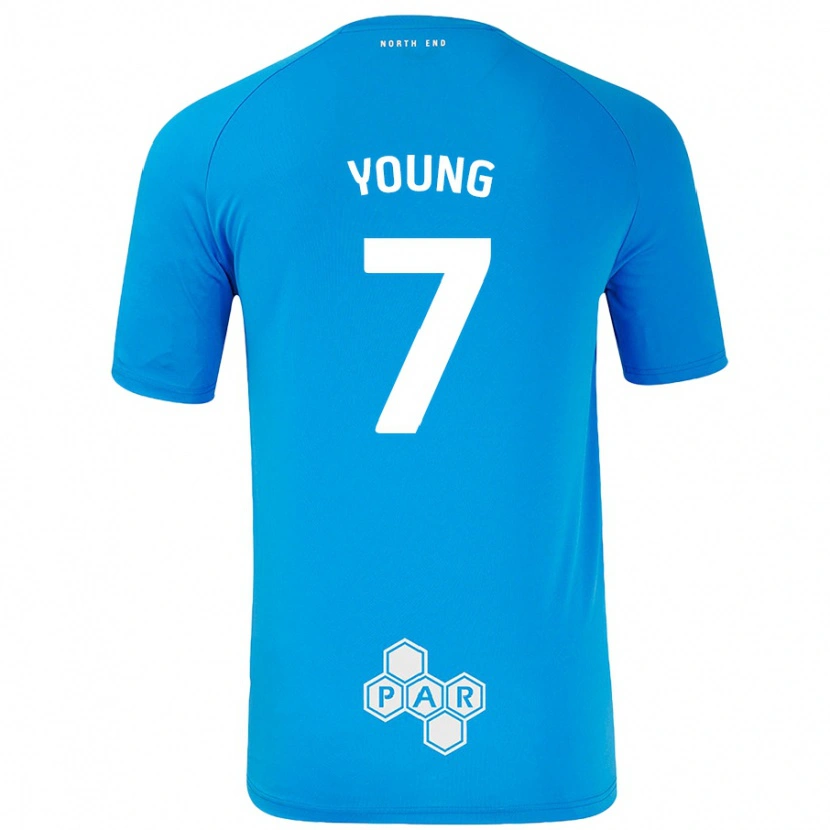 Danxen Heren Danielle Young #7 Hemelsblauw Uitshirt Uittenue 2024/25 T-Shirt