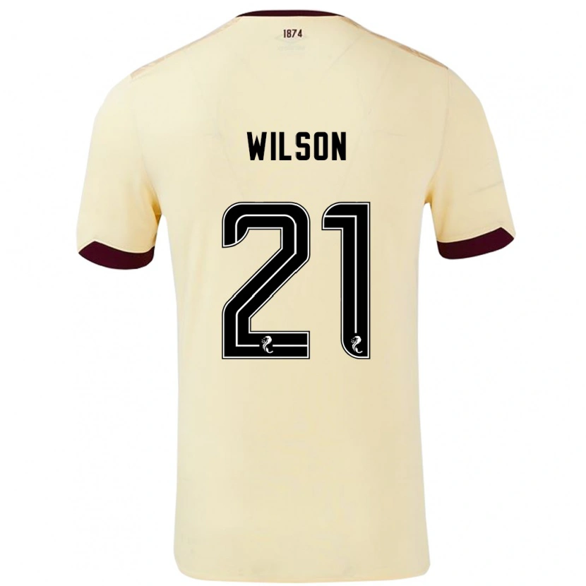 Danxen Heren James Wilson #21 Crème Bordeauxrood Uitshirt Uittenue 2024/25 T-Shirt