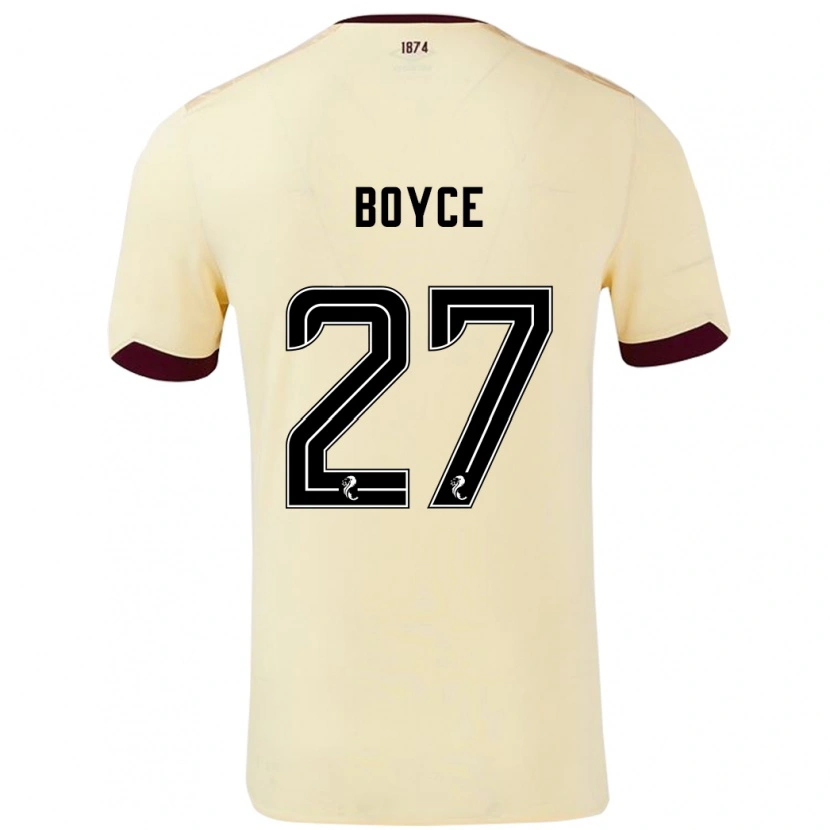 Danxen Heren Liam Boyce #27 Crème Bordeauxrood Uitshirt Uittenue 2024/25 T-Shirt