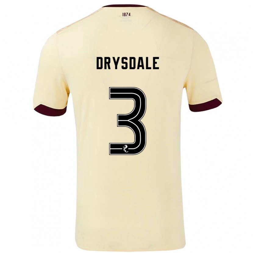 Danxen Heren Ethan Drysdale #3 Crème Bordeauxrood Uitshirt Uittenue 2024/25 T-Shirt