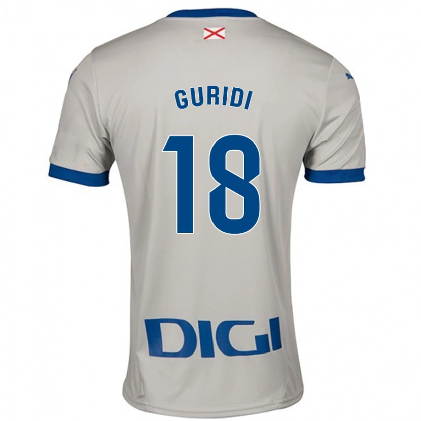 Danxen Heren Jon Guridi #18 Lichtgrijs Uitshirt Uittenue 2024/25 T-Shirt