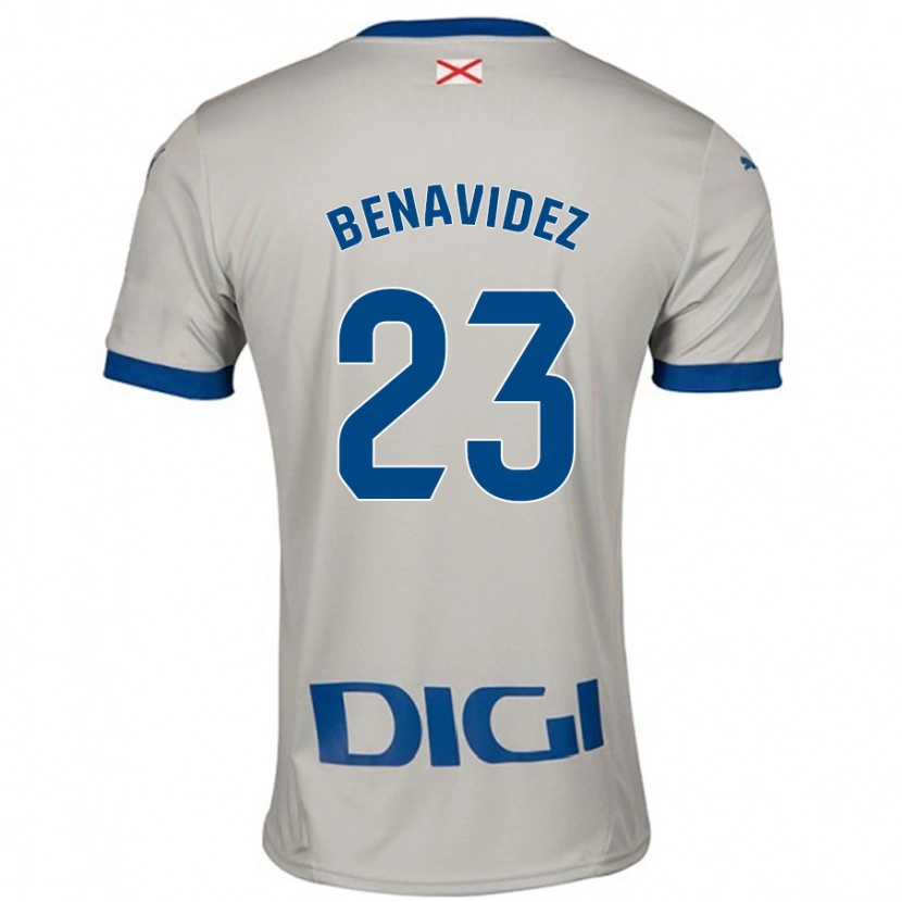 Danxen Heren Carlos Benavidez #23 Lichtgrijs Uitshirt Uittenue 2024/25 T-Shirt