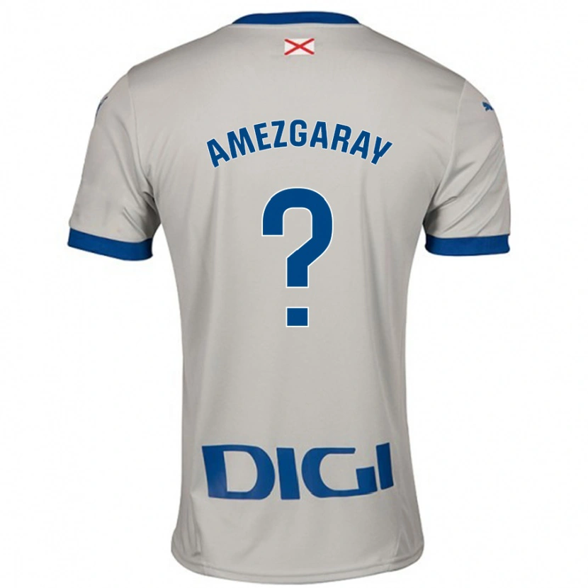 Danxen Heren Ander Amezgaray #0 Lichtgrijs Uitshirt Uittenue 2024/25 T-Shirt