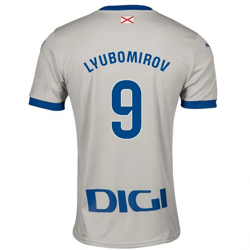 Danxen Heren Daniel Lyubomirov #9 Lichtgrijs Uitshirt Uittenue 2024/25 T-Shirt