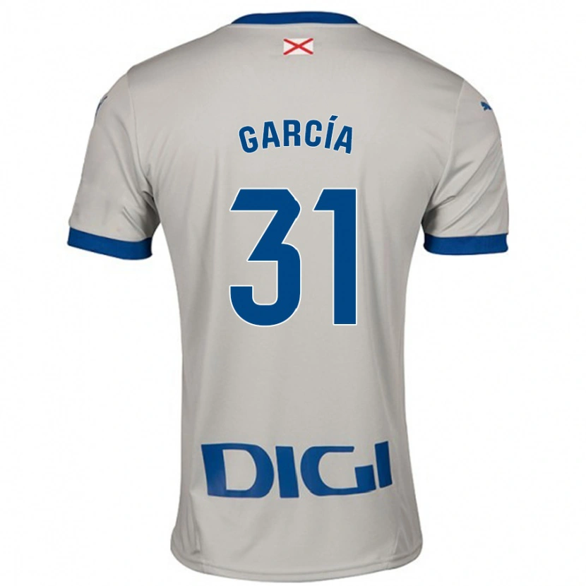 Danxen Heren Gaizka García #31 Lichtgrijs Uitshirt Uittenue 2024/25 T-Shirt