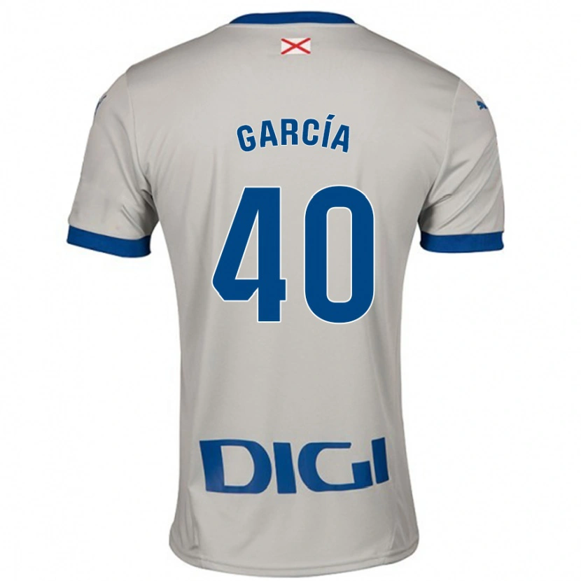 Danxen Heren Álvaro García #40 Lichtgrijs Uitshirt Uittenue 2024/25 T-Shirt