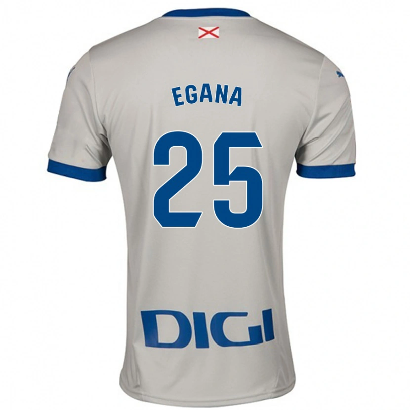 Danxen Heren Eider Egaña #25 Lichtgrijs Uitshirt Uittenue 2024/25 T-Shirt