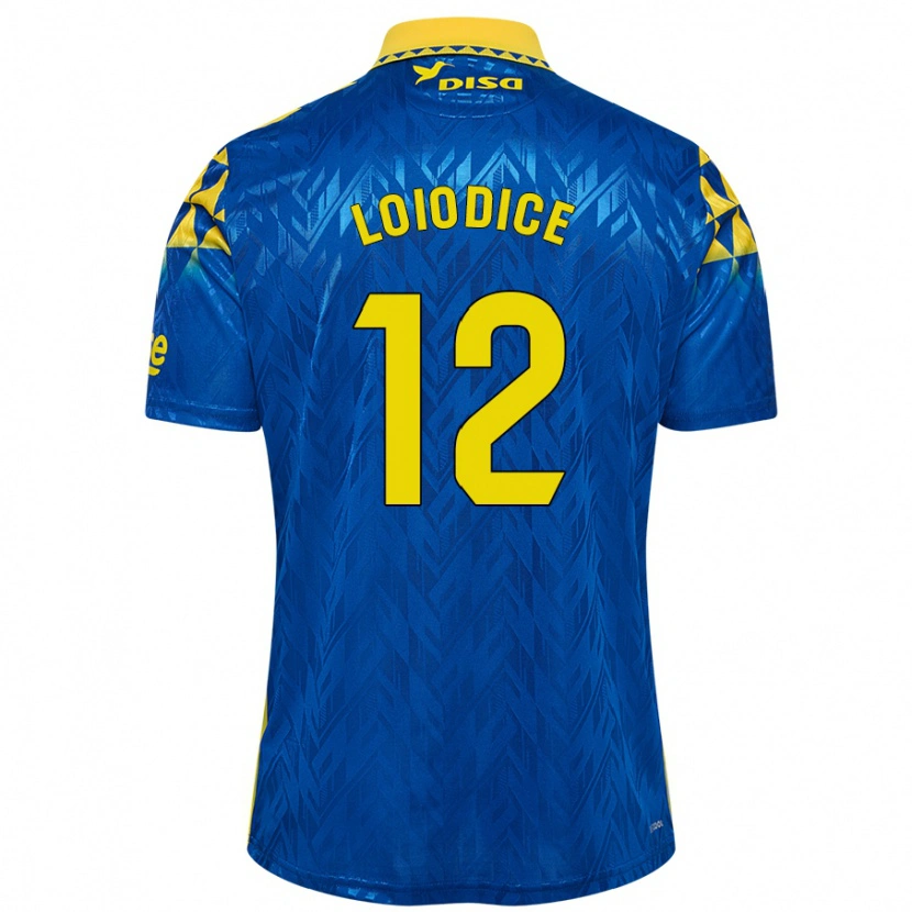 Danxen Heren Enzo Loiodice #12 Blauw Geel Uitshirt Uittenue 2024/25 T-Shirt