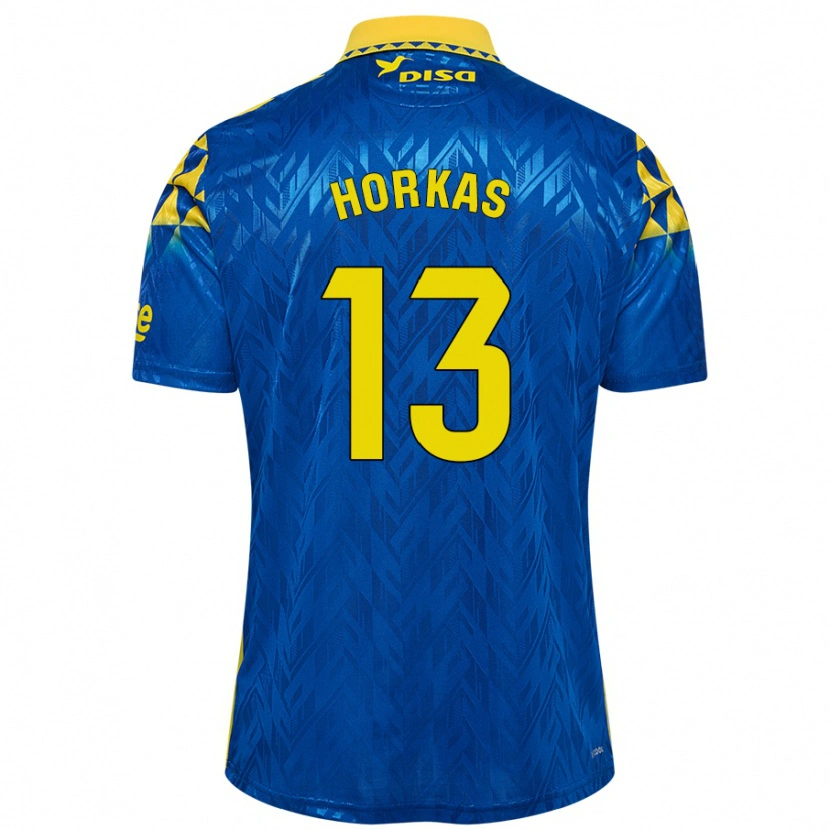 Danxen Heren Dinko Horkas #13 Blauw Geel Uitshirt Uittenue 2024/25 T-Shirt