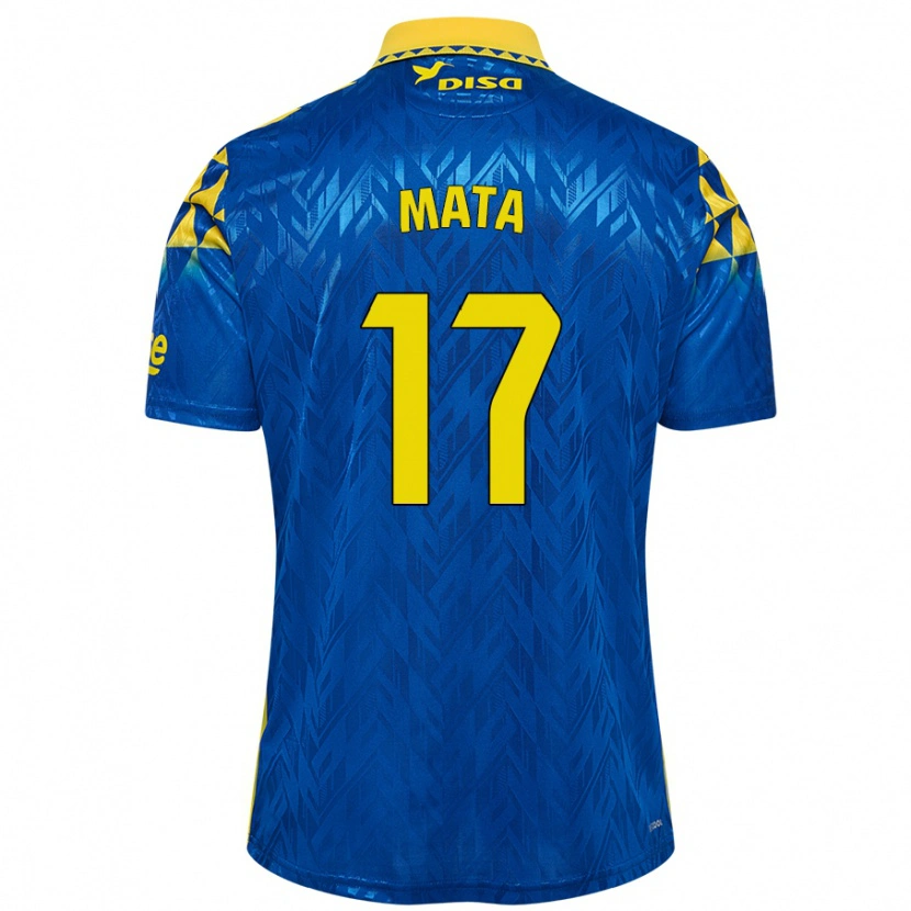 Danxen Heren Jaime Mata #17 Blauw Geel Uitshirt Uittenue 2024/25 T-Shirt