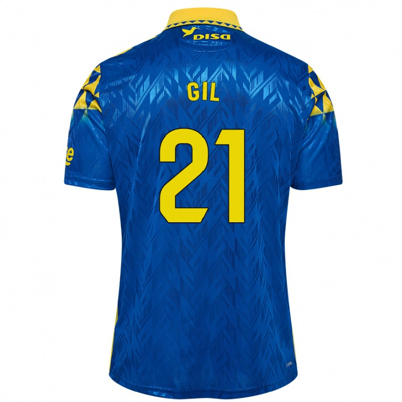 Danxen Heren Iván Gil #21 Blauw Geel Uitshirt Uittenue 2024/25 T-Shirt