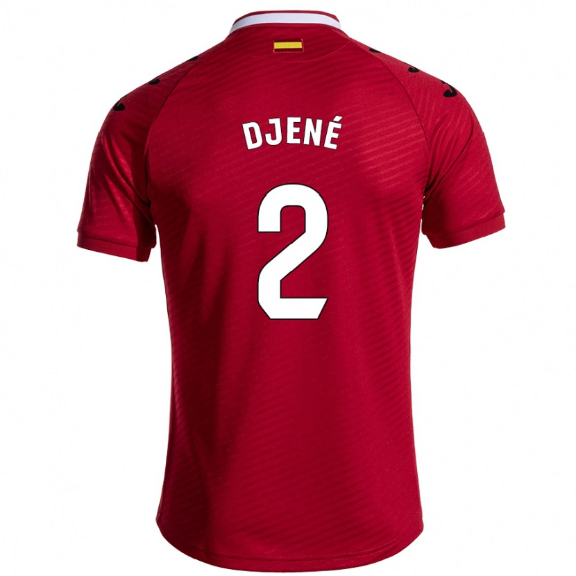 Danxen Heren Djené #2 Donkerrood Uitshirt Uittenue 2024/25 T-Shirt