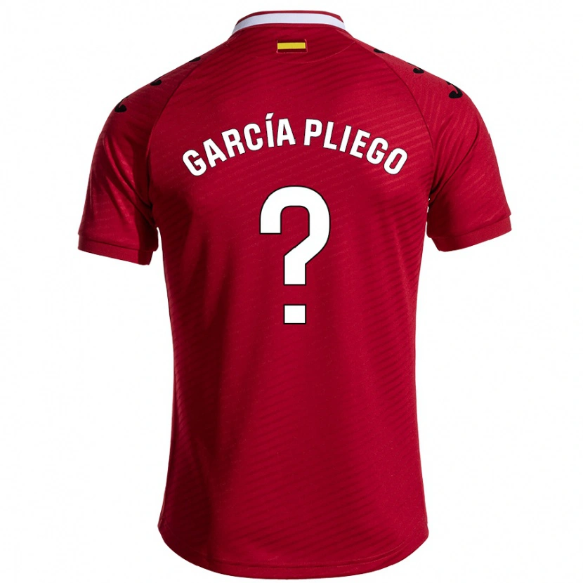 Danxen Heren Hugo García Pliego #0 Donkerrood Uitshirt Uittenue 2024/25 T-Shirt