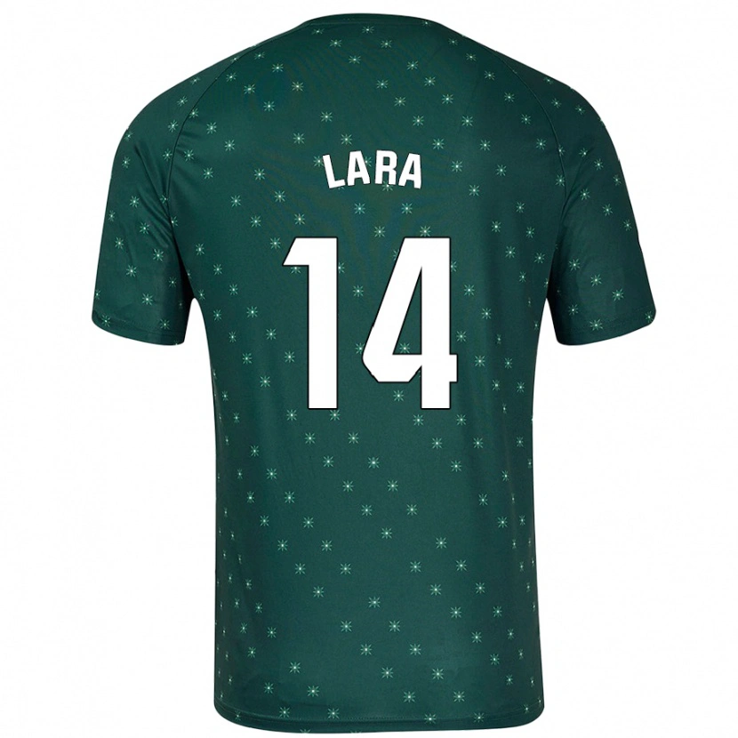 Danxen Heren Luis Lara #14 Donkergroen Uitshirt Uittenue 2024/25 T-Shirt